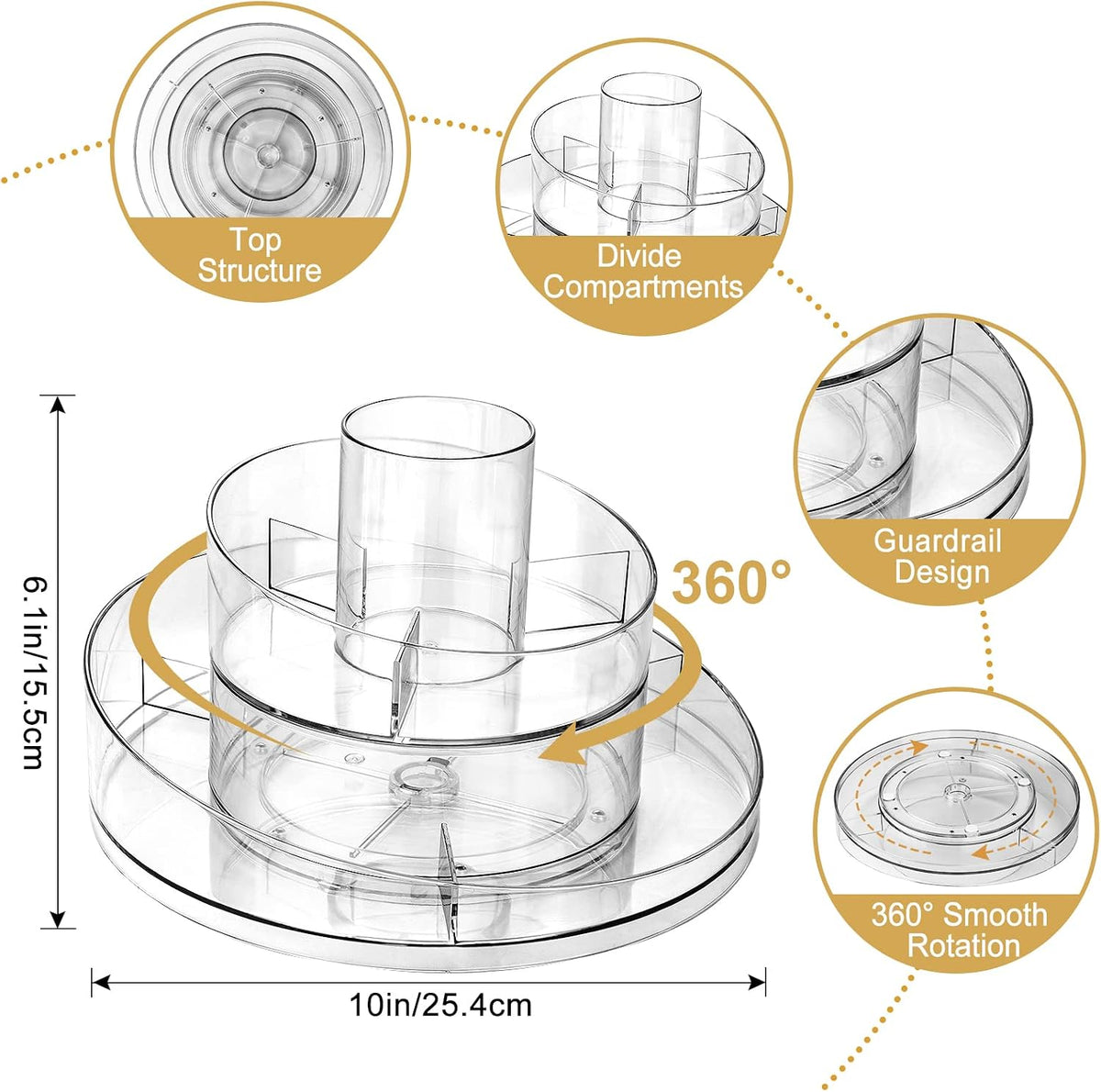 Prime 360° Rotating Makeup Organizer