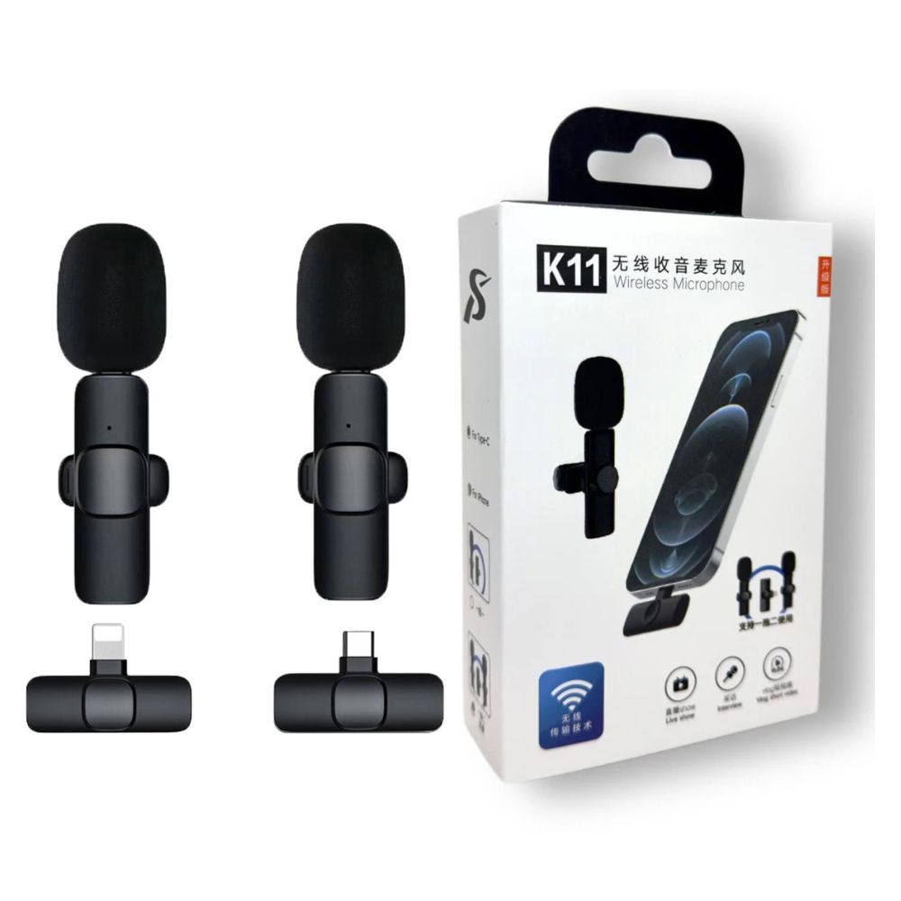 K11 Dual Wireless Collar Microphone