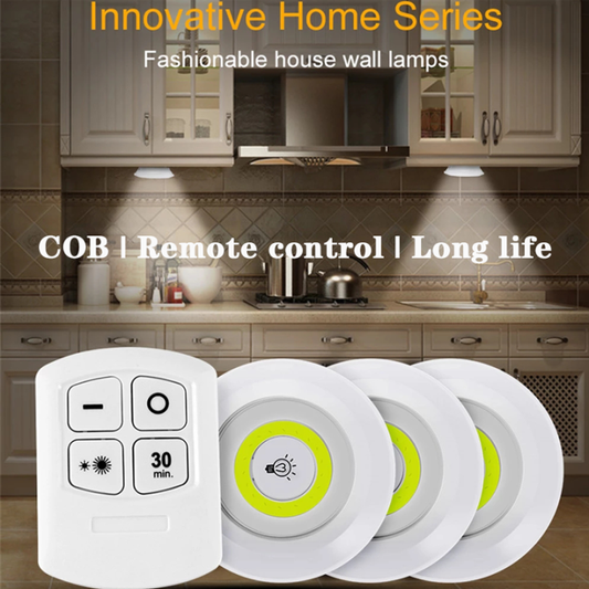 Wireless LED Tap Lights with Remote Control