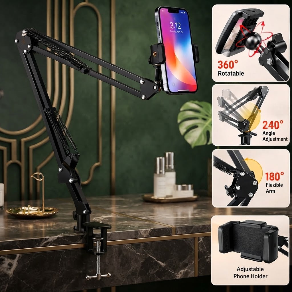 Metal Overhead Adjustable Phone Holder