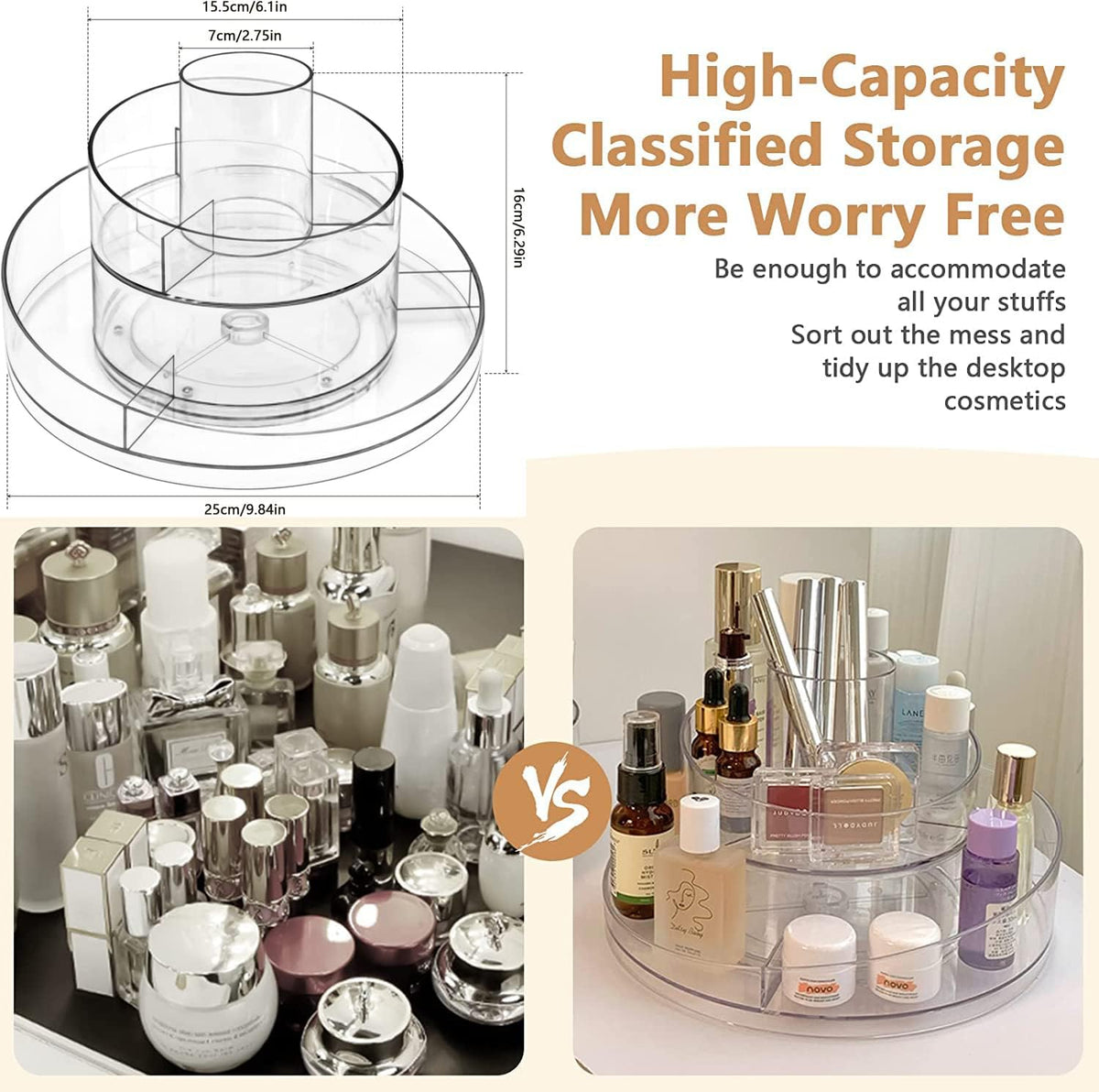 Prime 360° Rotating Makeup Organizer