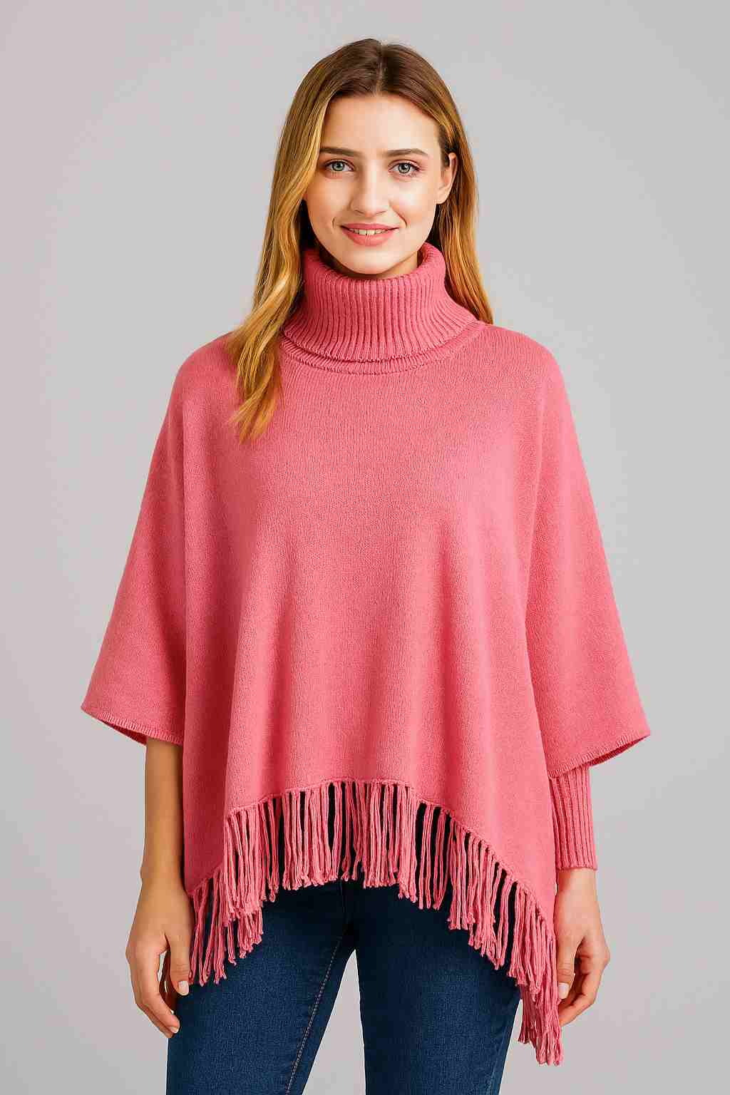 Prime Girls Winter Fleece Poncho with Tassels